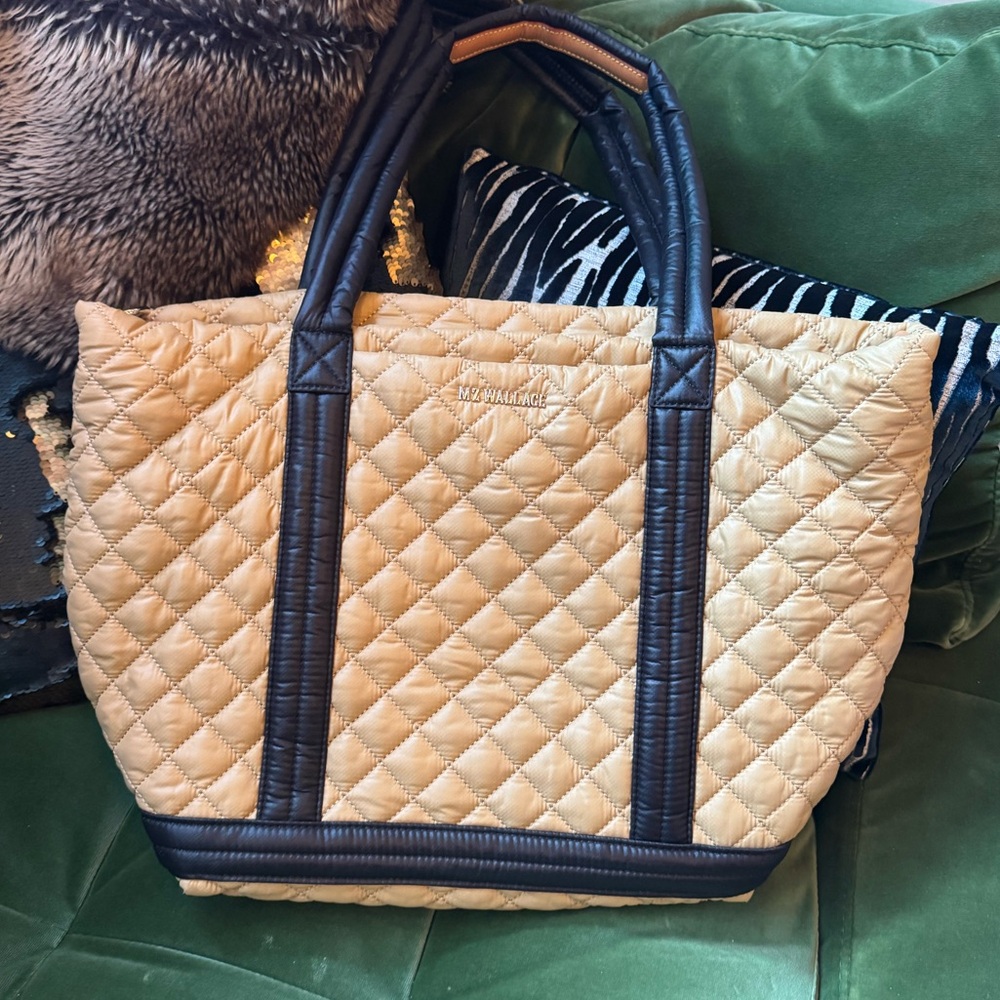 SOLD OUT NWOT MZ Wallace Medium Empire Tote, Camel/Black